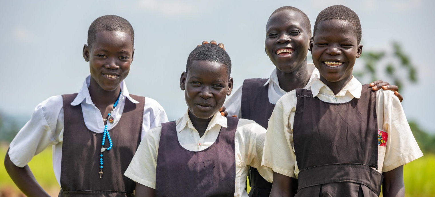Members of the Girls Education Club (GEC) in Adjumani district, Uganda
