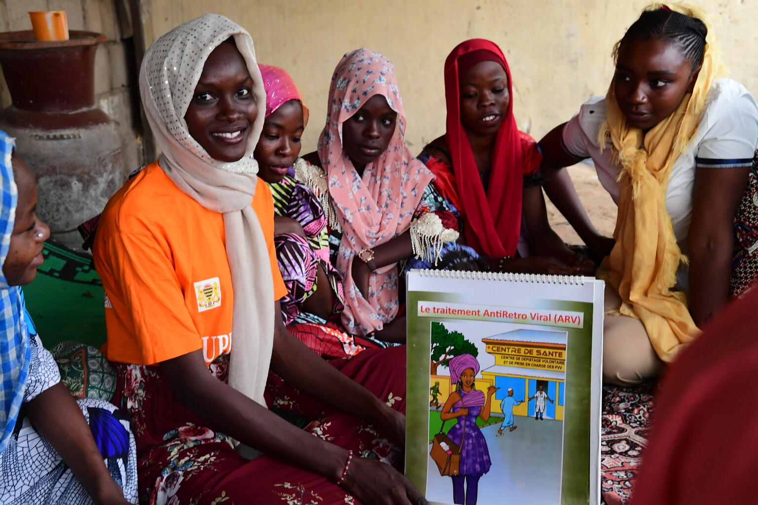 A peer educator at an educational session in Chad