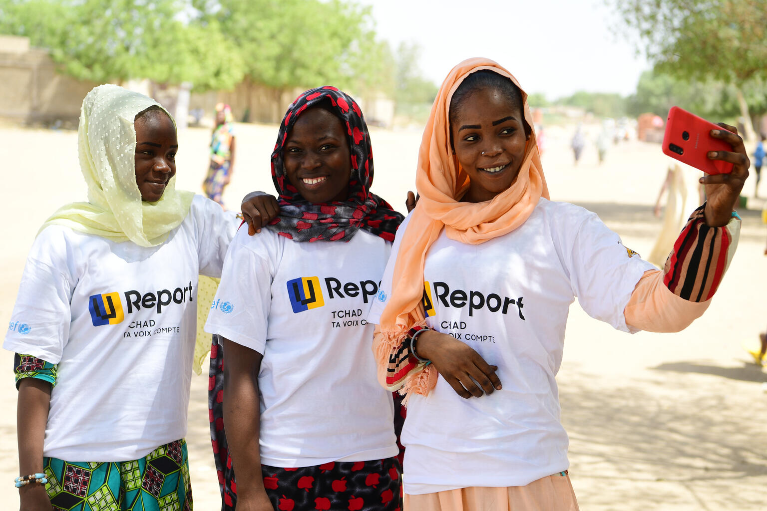 Adolescent girls attending a U-Report event in Chad