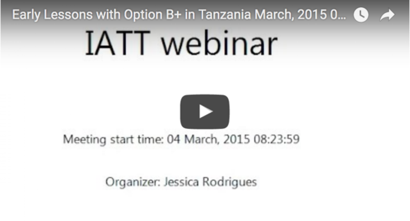Image of Early Lessons with Option B+ in Tanzania
