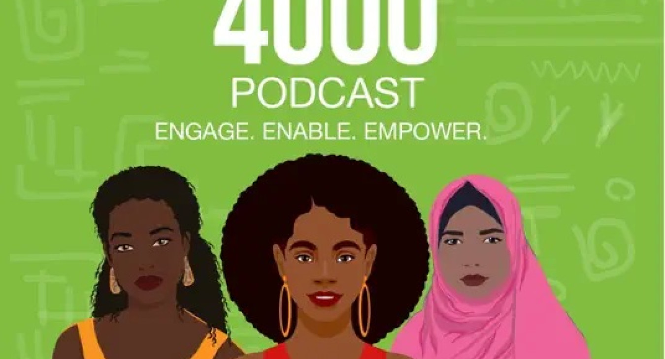 Radio 4000 Podcast cover, featuring three women