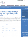 Institutional strengthening: Building strong management practices